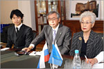 日本の代表団と当大学の学長との会見