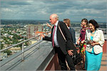 On the sightseeing platform of  OSU Research Library.     [75 Kb]