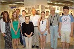 Meeting with survived residents of Hiroshima.