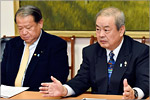 Deputy of Ehime Prefecture Parliament — Simpei Nishihara (on the right)