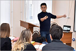 Rio Sekiya presents lecture for OSU students