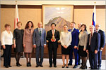 Delegation of Orenburg region in Ehime Prefecture (Japan) with Ehime Prefecture Governor Tokikhiro Nakamura.     [132 Kb]