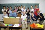 OSU students at Summer Scientific School of Hiroshima University.     [148 Kb]