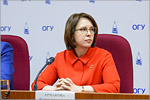 The university Rector Zhanna Ermakova.     [115 Kb]