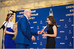 Awarding of the diploma with honors to Maria Popello, 150.000th OSU graduate. Открыть в новом окне [117 Kb]